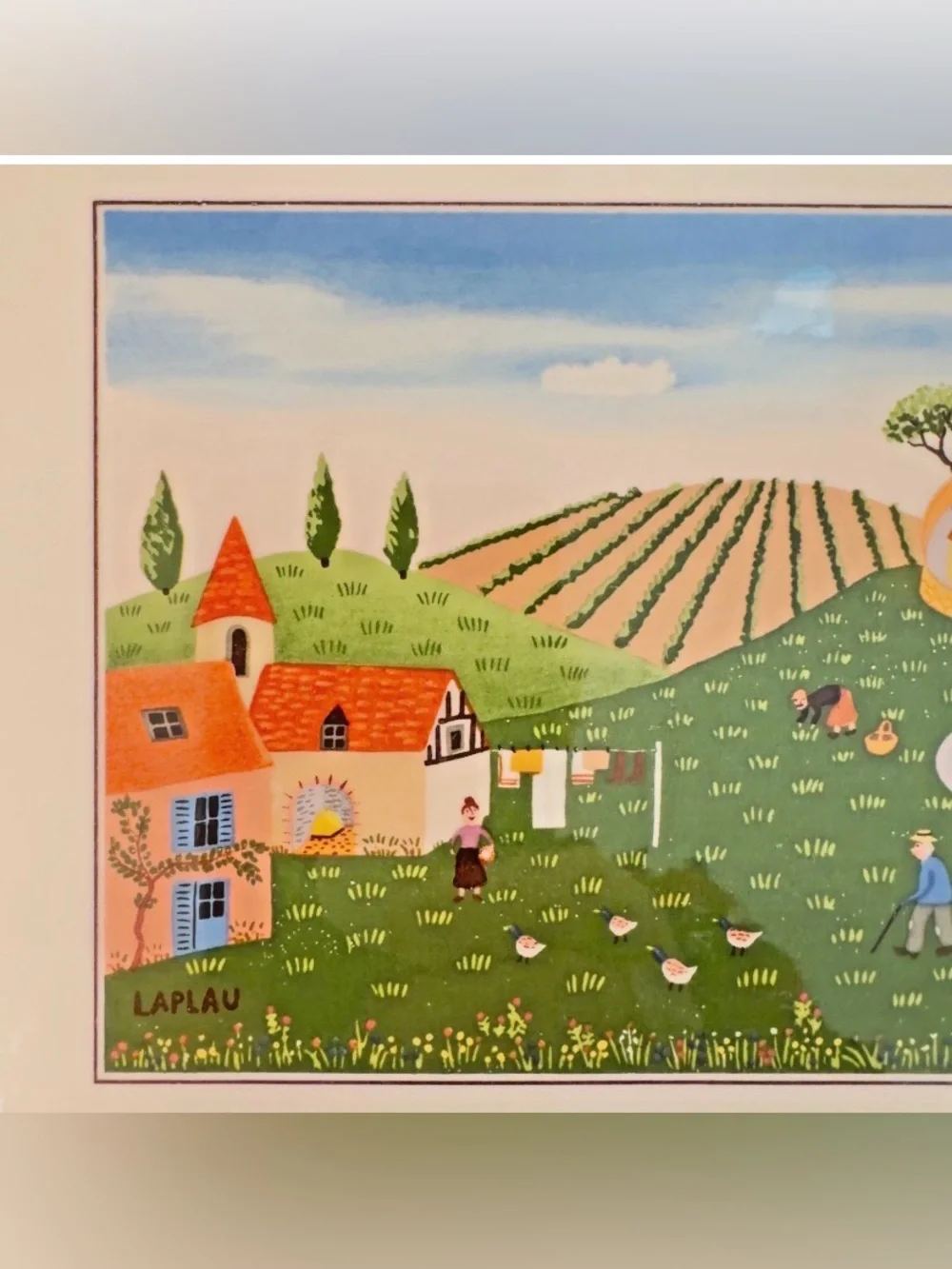 Villeroy & Boch Design Naif sandwich tray village scene by artist Gérard Laplau